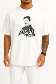 Oversize Nikola Tesla, Nikolas, Tesla, Energy Göğüs Tasarımlı Unisex T-Shirt