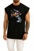 Oversize Erry Mouse Tom And Jerry Gangsta Rap Gangster Göğüs Tasarımlı Atlet