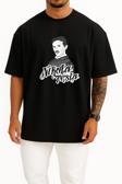 Oversize Nikola Tesla, Nikolas, Tesla, Energy Göğüs Tasarımlı Unisex T-Shirt