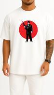 Oversize Skull Of A Gangster Göğüs Tasarımlı Unisex T-Shirt