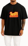 Oversize Shınee 1 Of 1 K-Pop Odd S.M. Entertainment Göğüs Tasarımlı Unisex T-Shirt