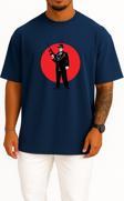 Oversize Skull Of A Gangster Göğüs Tasarımlı Unisex T-Shirt