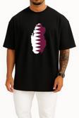 Oversize Katar - Qatar Bayrağı Göğüs Tasarımlı Unisex T-Shirt