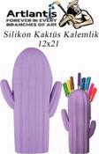 Silikon Kaktüs Kalemlik 1 Adet Silikon Kalem Kutusu Eğlenceli Sevimli Kaktüs Figürlü Hediyelik Kalemlik