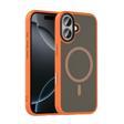 iPhone 17 Kılıf Mat Arka Yüzey Wireless Şarj Özellikli Flet M-safe Kılıf