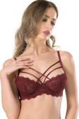 Fabony Dantelli Ipli Balenli Bralet Sütyen Bordo