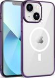 Safa İphone 14 Uyumlu Csk Zore Wireless Şarj Özellikli Pixel Magsafe Kılıf-Derin Mor