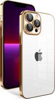 Kılıftech İphone 13 Pro Uyumlu Kamera Korumalı Renkli Çerçeveli Zore Garaj Kılıf-Gold