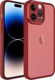 Göktuğ Aksesuar İphone 14 Pro Max Uyumlu Kamera Korumalı Transparan Csm Zore Post Kılıf-Kırmızı