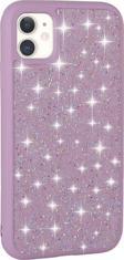 Kılıftech İphone 11 Uyumlu Parlak Taşlı Tasarım Pırlanta Zore Kılıf-Lila