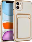 Kılıftech İphone 11 Uyumlu Zore Bark Kartlıklı Kılıf-Beyaz