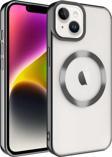 Kılıftech İphone 14 Plus Uyumlu Magsafe Wireless Şarj Özellikli Zore Setro Silikon-Siyah