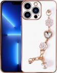 Kılıftech İphone 14 Pro Uyumlu El Tutamaçlı Kamera Korumalı Zore Taka Silikon Kılıf-Beyaz