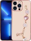 Kılıftech İphone 14 Pro Uyumlu El Tutamaçlı Kamera Korumalı Zore Taka Silikon Kılıf-Pembe
