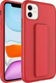 Kılıftech İphone 12 Uyumlu Zore Qstand Kılıf-Kırmızı