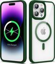 Zore İphone 14 Pro Uyumlu Magsafe Wireless Şarj Özellikli Silikon Ege Kılıf-Koyu Yeşil