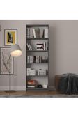 5 Raflı (5 BÖLMELİ) Kitaplık Çalışma Odası Ofis Modern Dekoratif Kitaplık