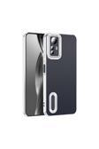 Kılıftech Redmi Note 12S Kılıf Kamera Korumalı Logo Gösteren Kth Omega Kapak - Gümüş