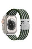 Riseofglc Watch 49Mm Zore Krd-133 Naylon Kumaş Hasır Örgülü Kordon - Yeşil