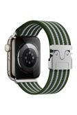 Riseofglc Watch 10 46Mm Zore Krd-133 Naylon Kumaş Hasır Örgülü Kordon - Yeşil