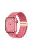 Kılıftech Watch 7 41Mm Zore Krd-134 Örgü Tasarımlı Hasır Kordon Strap Kayış - Pembe