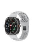 Kılıftech Galaxy Watch Ultra 47Mm Zore Krd-119 Delikli Tasarım Silikon Kordon-Gri