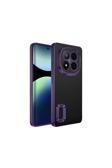 Kılıftech Redmi Note 14 Pro Plus Kılıf Kamera Korumalı Logo Gösteren Kth Omega Kapak - Derin Mor