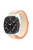 Kılıftech Galaxy Watch Ultra 47Mm Zore Krd-03 Hasır Kordon-Krem