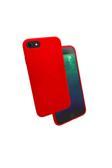 Kılıftech İphone Se 2022 Uyumlu Zore Silk Silikon-Kırmızı