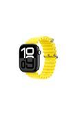 Kılıftech Watch 10 42Mm Uyumlu Zore Krd-75 Silikon Kordon-Sarı