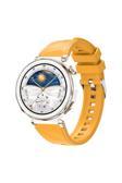 Kılıftech Huawei Watch Gt5 Pro 42Mm Uyumlu Zore Krd-129 Silikon Kordon Strap Kayış-Sarı