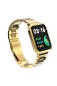 Kılıftech Xiaomi Redmi Watch 2 Lite Uyumlu Krd-60 Metal Zore Kordon-Gold