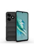 Kılıftech Tecno Spark 20C Kılıf Esnek Tpu Oyuklu Arka Yüzey Tasarımlı Kth Etnik Silikon Kapak - Siyah