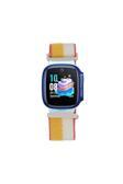 Zore Huawei Gt4 41Mm Rntc Krd-03 18Mm Çocuklara Özel Hasır Kordon - Sarı-Beyaz