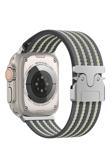 Riseofglc Watch 49Mm Zore Krd-133 Naylon Kumaş Hasır Örgülü Kordon - Gri