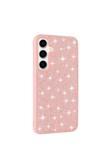 Kılıftech Galaxy S24 Plus Uyumlu Parlak Taşlı Tasarım Pırlanta Zore Kılıf-Pembe