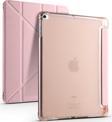 Apple iPad 9.7 2017 2018 (5.6.Nesil) Uyumlu Kalemlikli Premium Standlı Katlanabilir Uyku Modu Özellikli Tablet Kılıfı