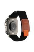 Kılıftech Apple Watch Ultra 49Mm Hasır Kordon Zore Krd-106 Strap Kayış-Siyah