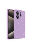 Kılıftech Redmi Note 14 Kılıf Kamera Korumalı Simli Lüks Kth Koton Kapak - Lila