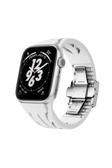 Kılıftech Apple Watch 44Mm Krd-127 Metal Tokalı Silikon Kordon-Beyaz