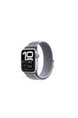 Kılıftech Watch 10 46Mm Uyumlu Krd-91 Hasır Kordon Strap Kayış-Gri-Mavi