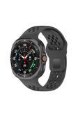 Kılıftech Galaxy Watch Ultra 47Mm Zore Krd-119 Delikli Tasarım Silikon Kordon-Siyah