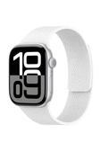 Kılıftech Watch Ultra 49Mm Kth Krd-136 Kabartma Desenli Silikon Kordon - Beyaz