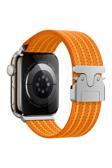 Kılıftech Watch 44Mm Zore Krd-133 Naylon Kumaş Hasır Örgülü Kordon - Turuncu