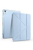 Kılıftech İpad Air 11 2025 M3 Kılıf Zore Tri Folding Kalem Bölmeli Standlı Kılıf - Mavi