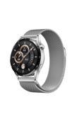 Kılıftech Honor Magic 2 46Mm Zore Band-12 22Mm Metal Hasır Kordon-Gümüş