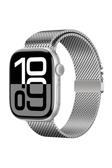 Kılıftech Watch 10 42Mm Uyumlu Zore Krd-121 Metal Hasır Kordon-Gümüş