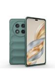 Kılıftech Honor Magic 7 Lite Kılıf Esnek Tpu Oyuklu Arka Yüzey Tasarımlı Kth Etnik Silikon Kapak - Koyu Yeşi