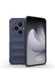Kılıftech Tecno Spark 30C 4G Kılıf Esnek Tpu Oyuklu Arka Yüzey Tasarımlı Kth Etnik Silikon Kapak - Lacivert