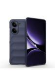 Kılıftech Poco X7 Pro Kılıf Esnek Tpu Oyuklu Arka Yüzey Tasarımlı Kth Etnik Silikon Kapak - Lacivert